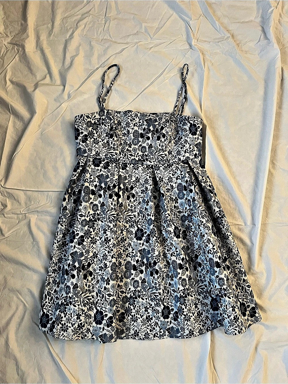 Altar'd State Floral Mini Dress in Blue & White Size Small